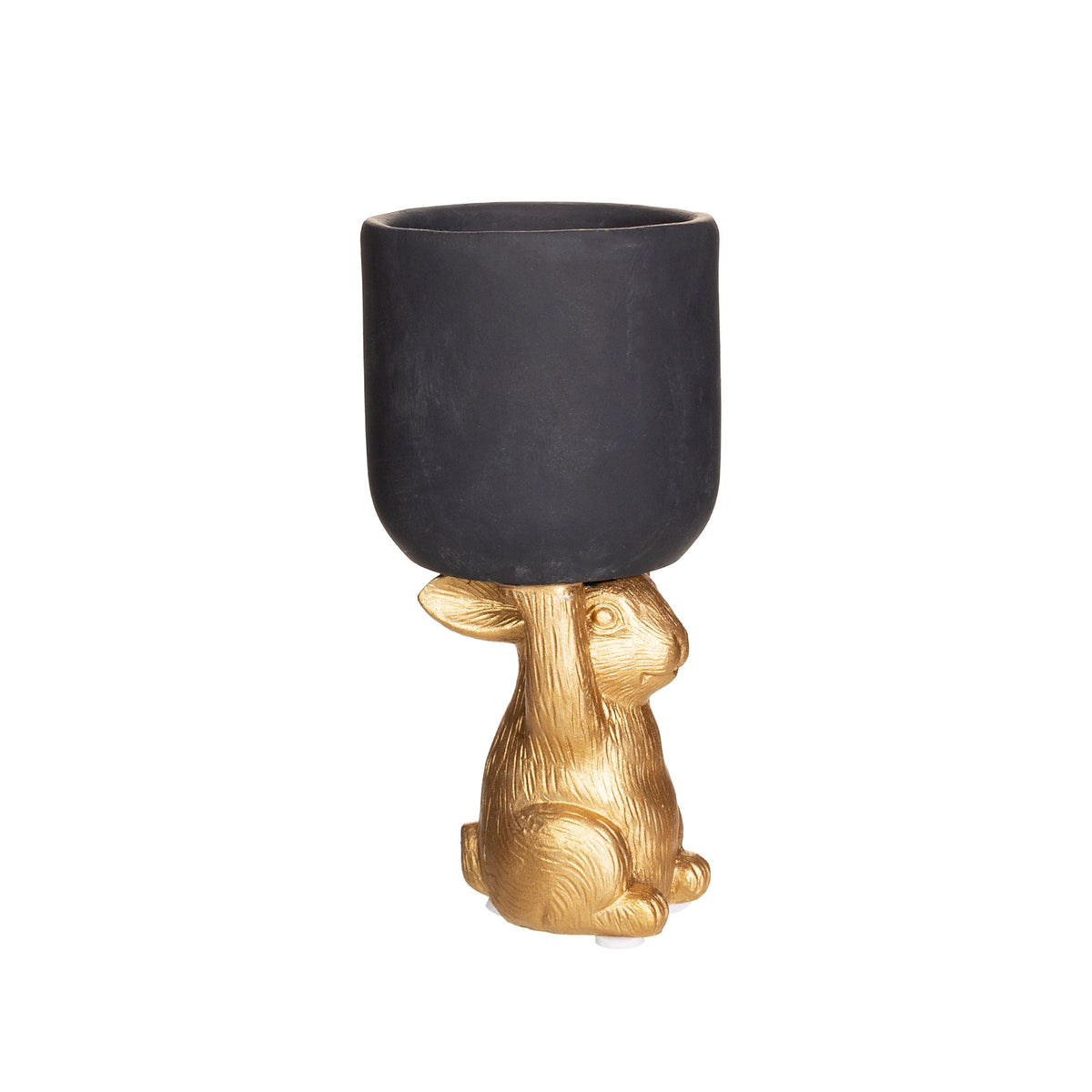 Golden Rabbit Pedestal Planter - Small