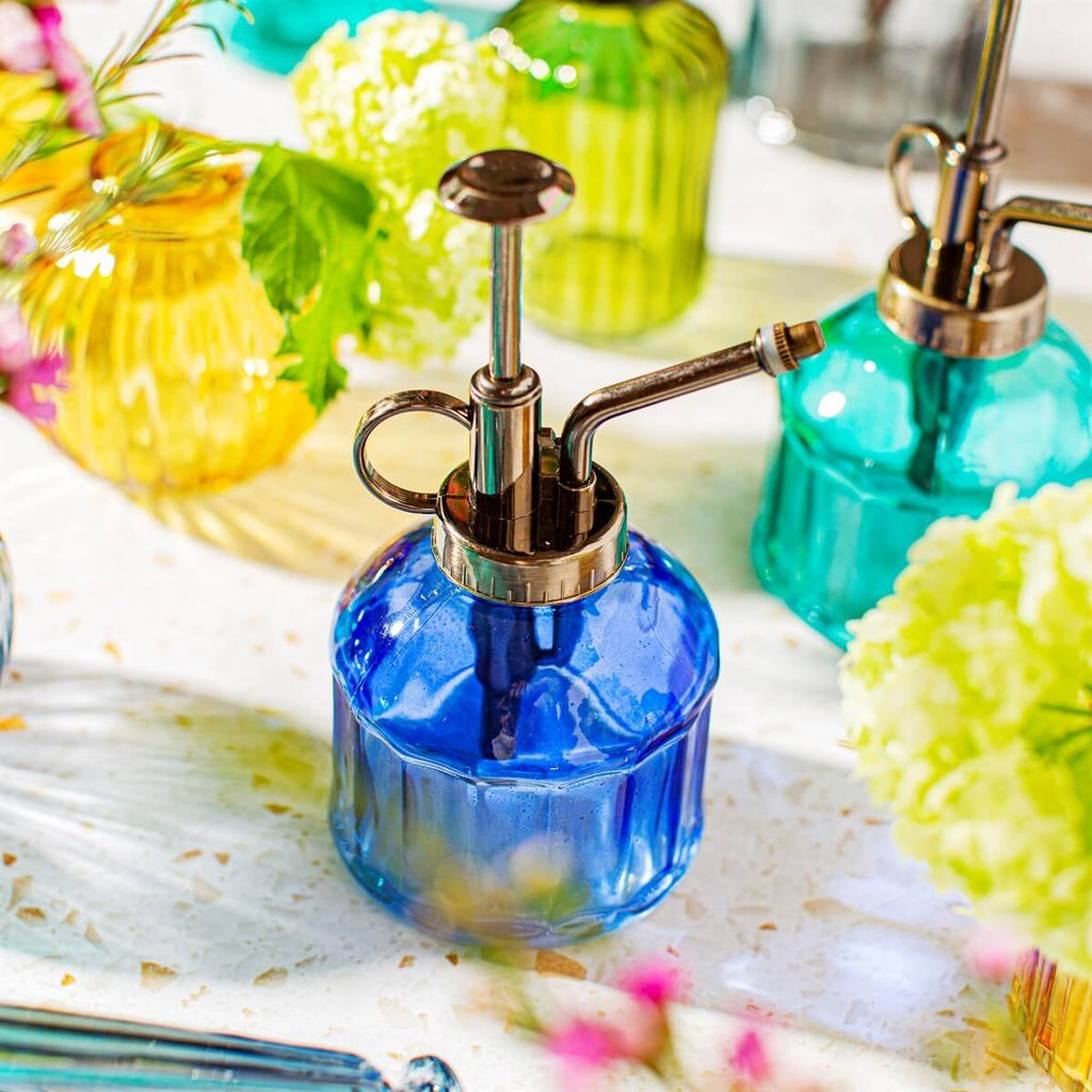 Glass Plant Mister - Cobalt Blue