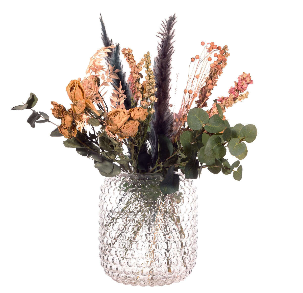 Clear Glass Bobble Vase