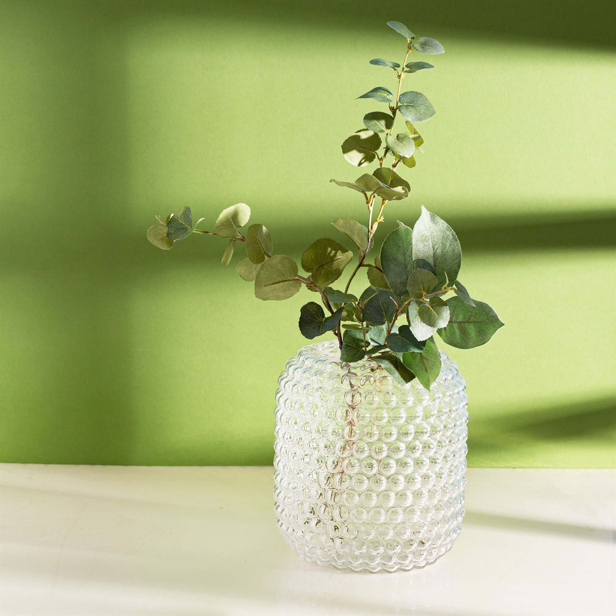 Clear Glass Bobble Vase