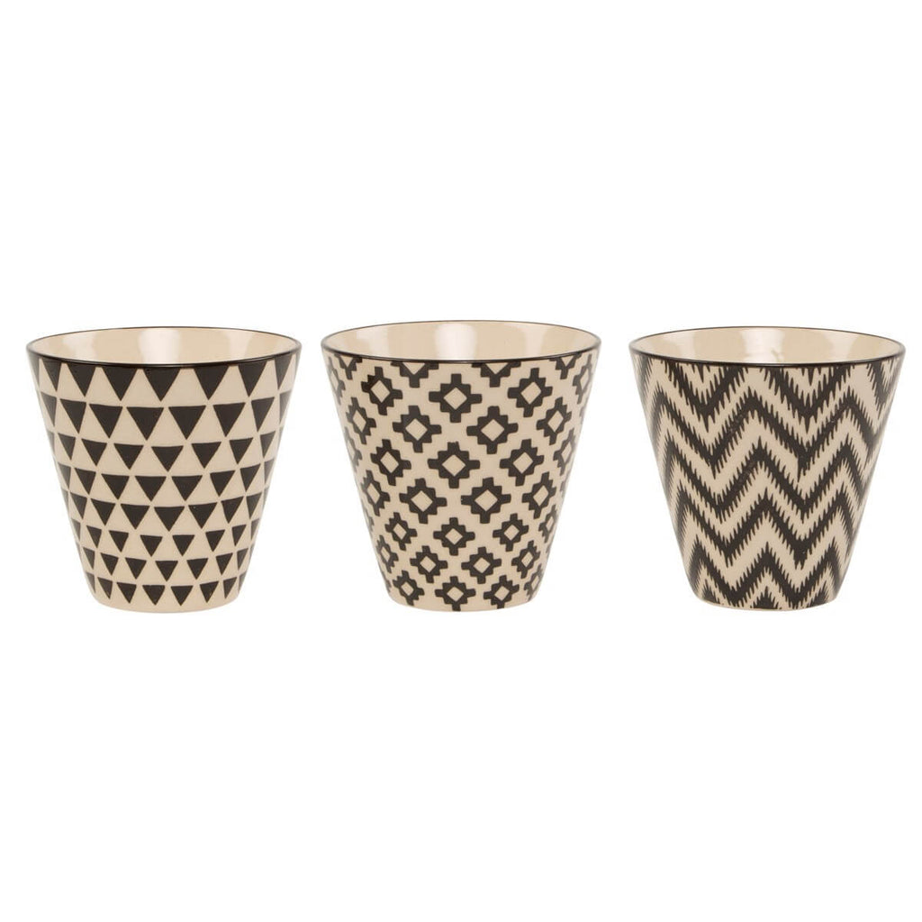 Mini Black Geo Planters