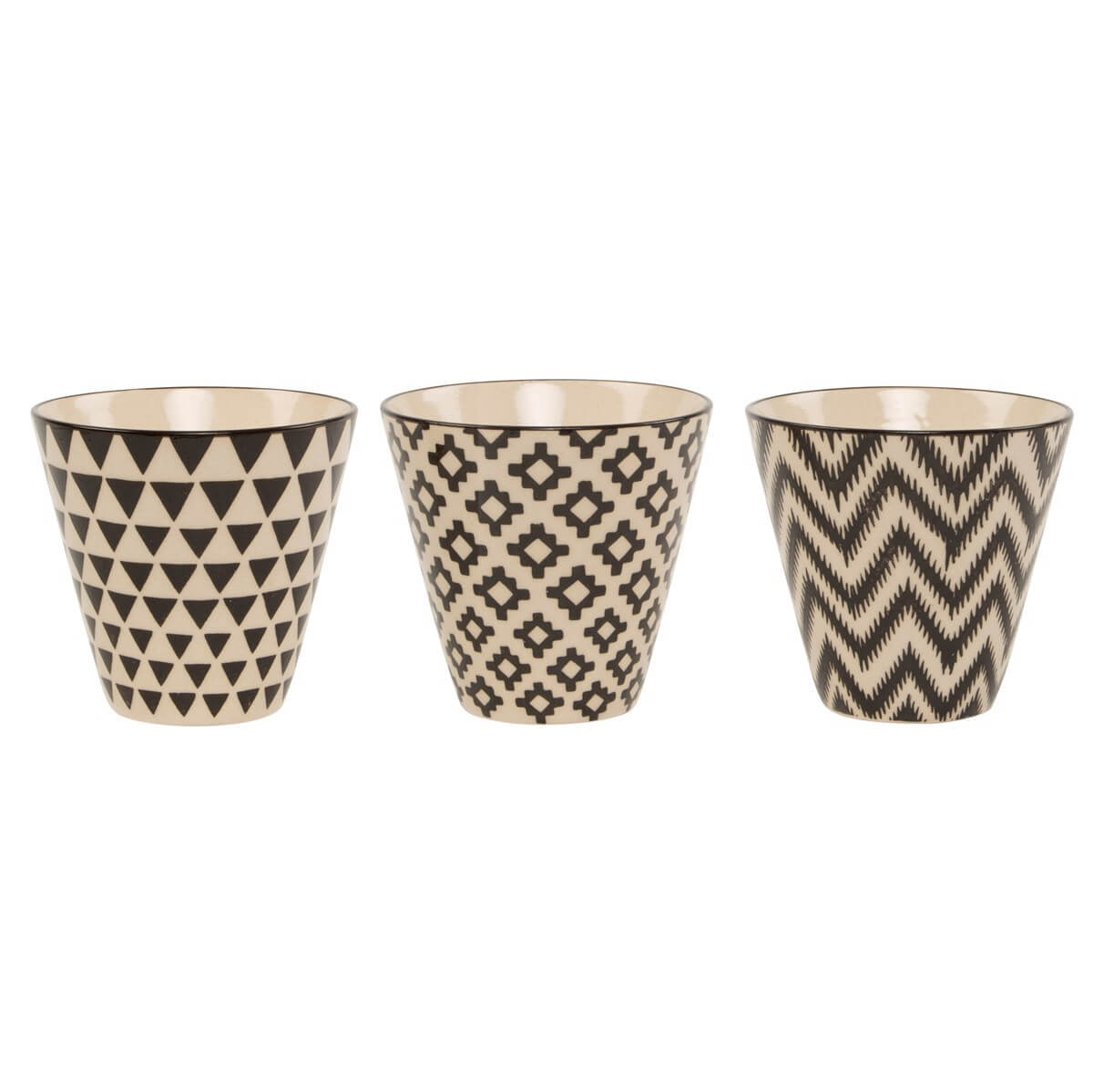 Mini Black Geo Planters