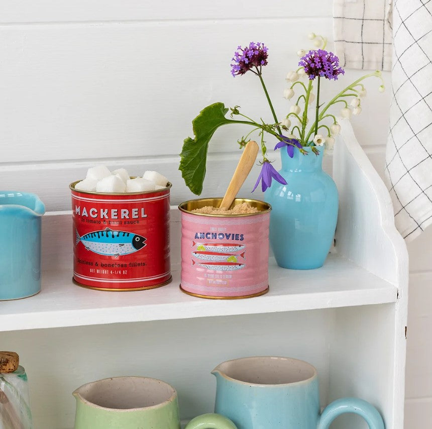 Mackerel & Anchovy Mini Storage Tins - Set of 2