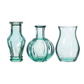 Recycled Glass Vintage Bud Vase Set