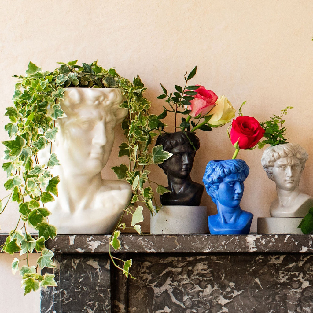 Greek Head Vase - Small, Black