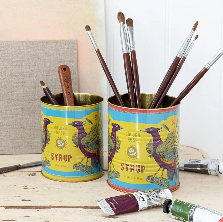 Storage tins (set of 2) - Golden rose syrup