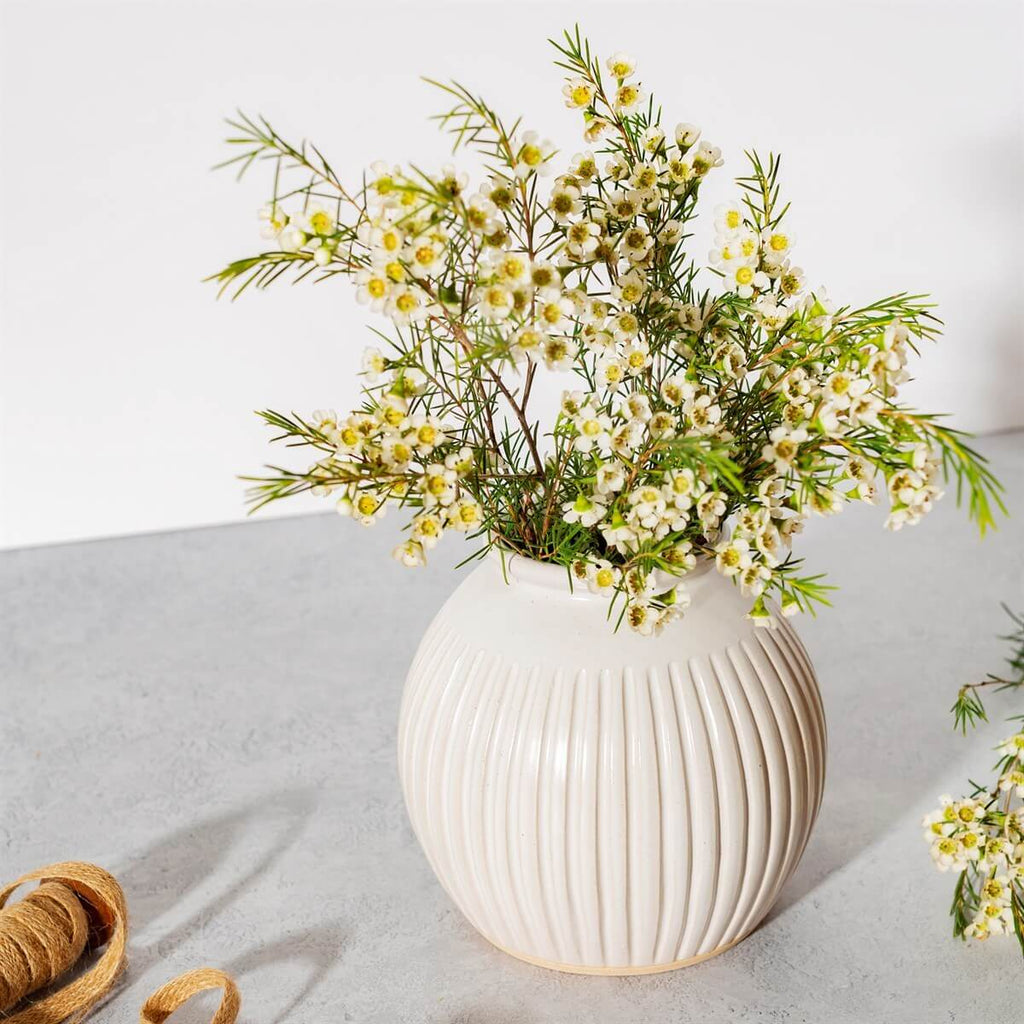 Grooved Vase Japandi Style