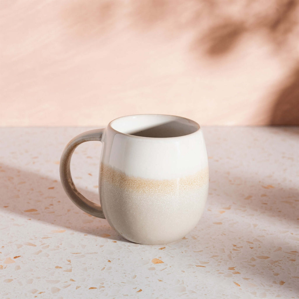 Dip Glazed Ombre Grey Stoneware Mug 260ml