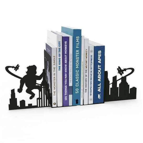 Ape Attack Metal Ape Bookends