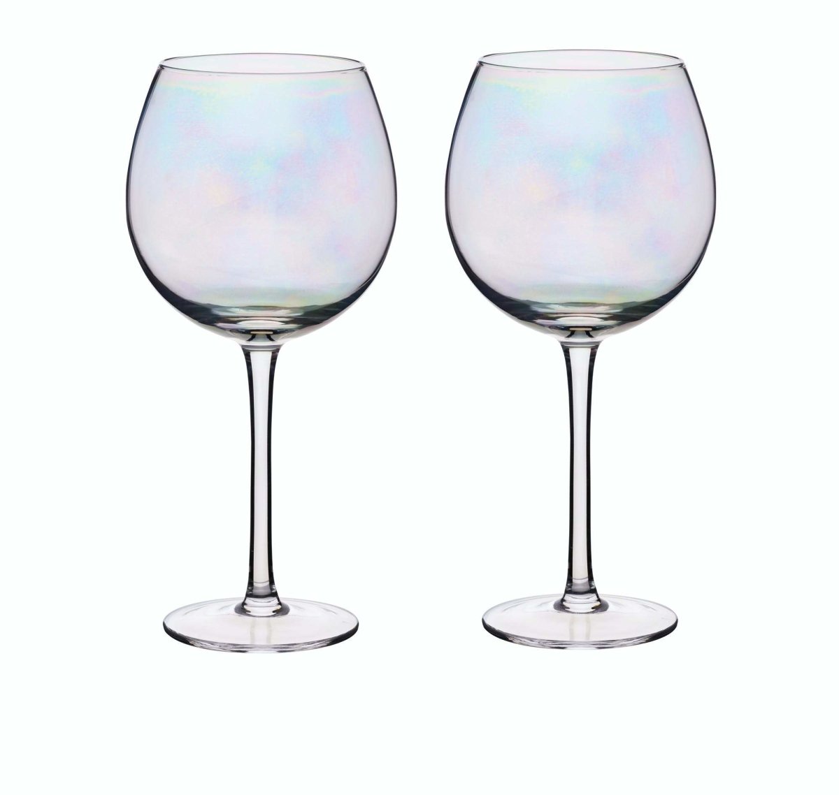 Set of Two Iridescent Copa Gin Glasses Long Stem