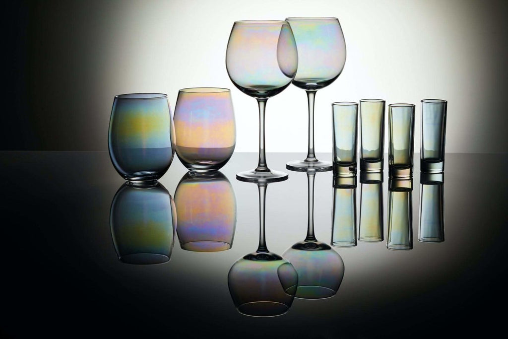 Set of Two Iridescent Copa Gin Glasses Long Stem