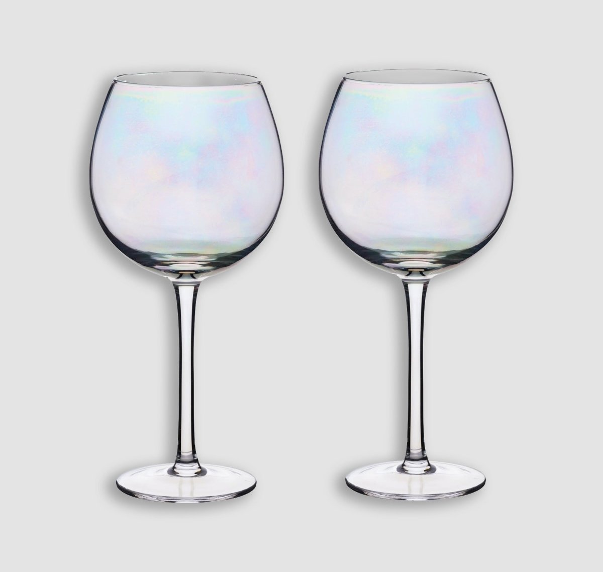 Set of Two Iridescent Copa Gin Glasses Long Stem