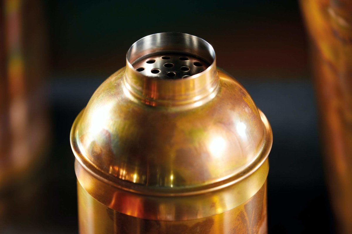 Iridescent Copper Cocktail Shaker & Strainer