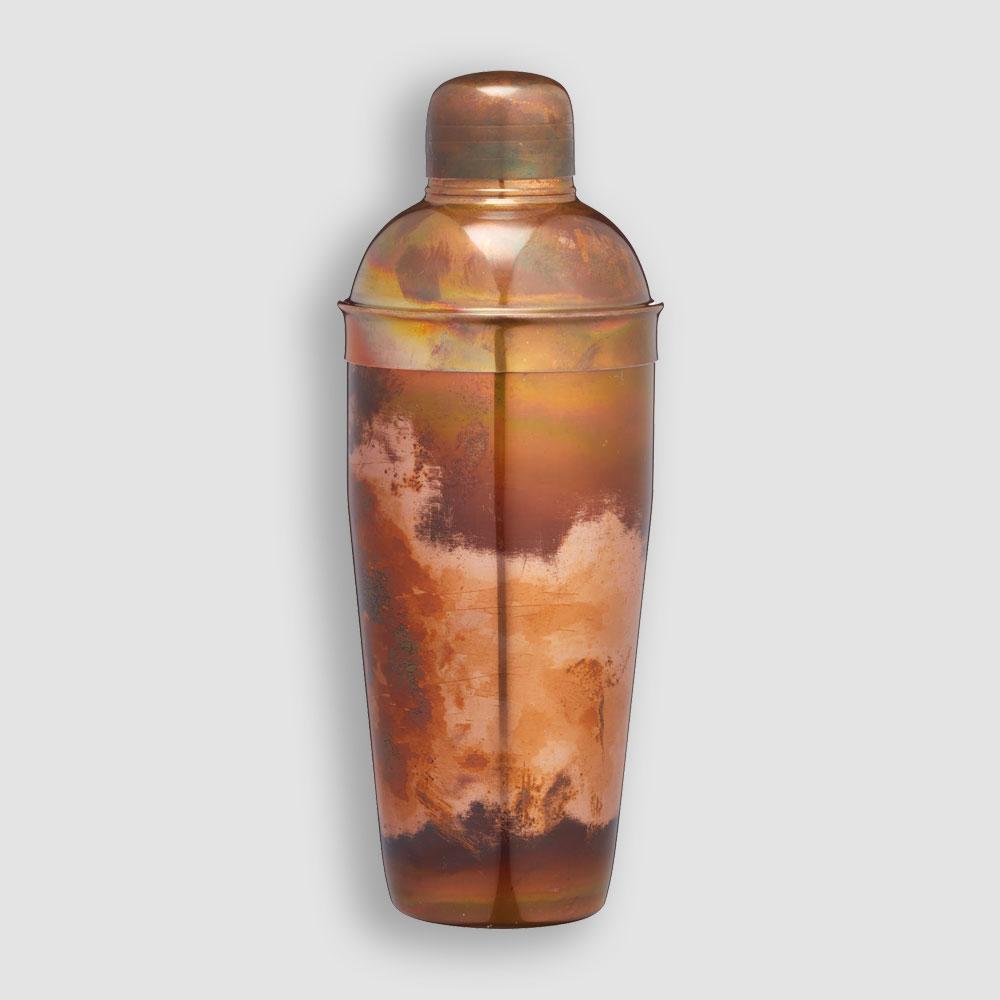 Iridescent Copper Cocktail Shaker & Strainer