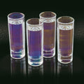 Set of Four Iridescent Tall Shot Glasses