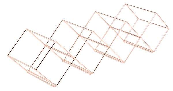 Stackable Copper Finish Wine Rack