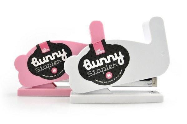 Bunny Staplers - Pink & White Pair