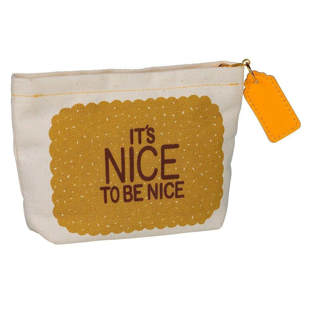It's Nice to Be Nice Canvas Coin Purse