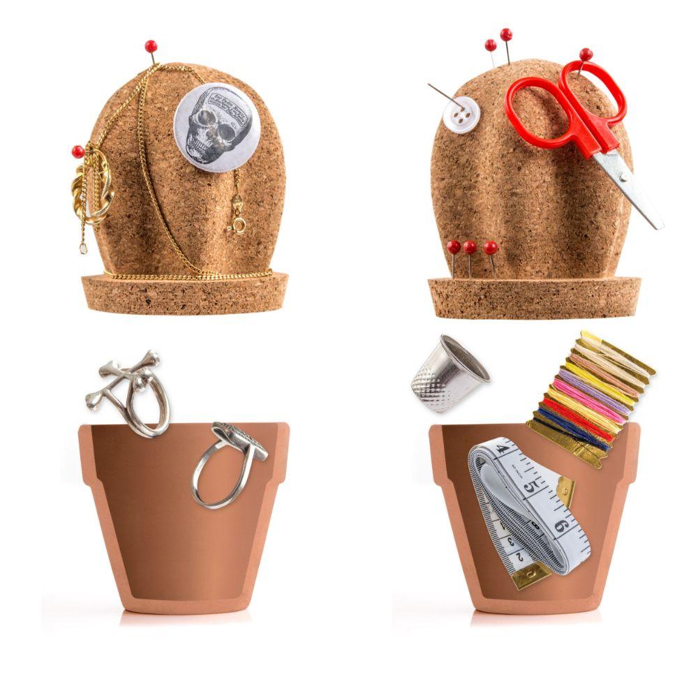 Cork Cactus Desk Organiser