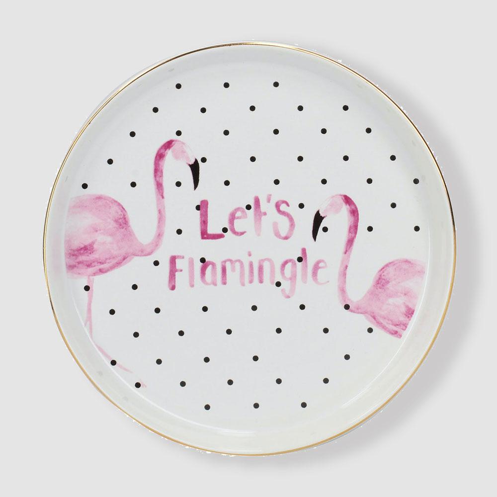 Ava & I Flamingo Round Trinket Dish