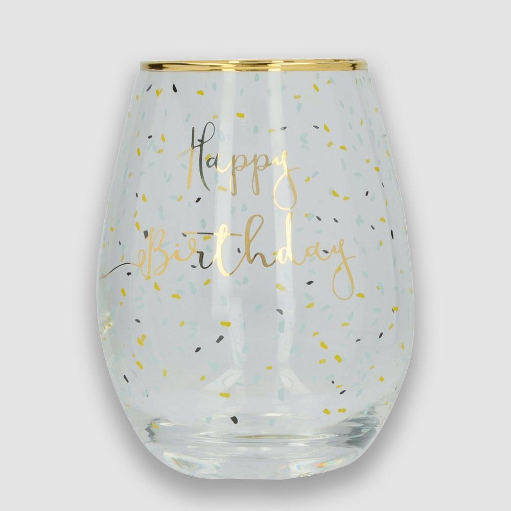 Ava and I Birthday Stemless Wine Glass 590ml