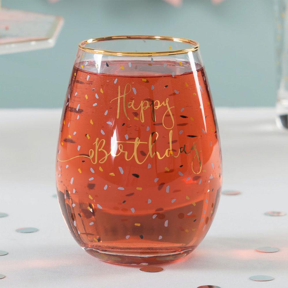 Ava and I Birthday Stemless Wine Glass 590ml