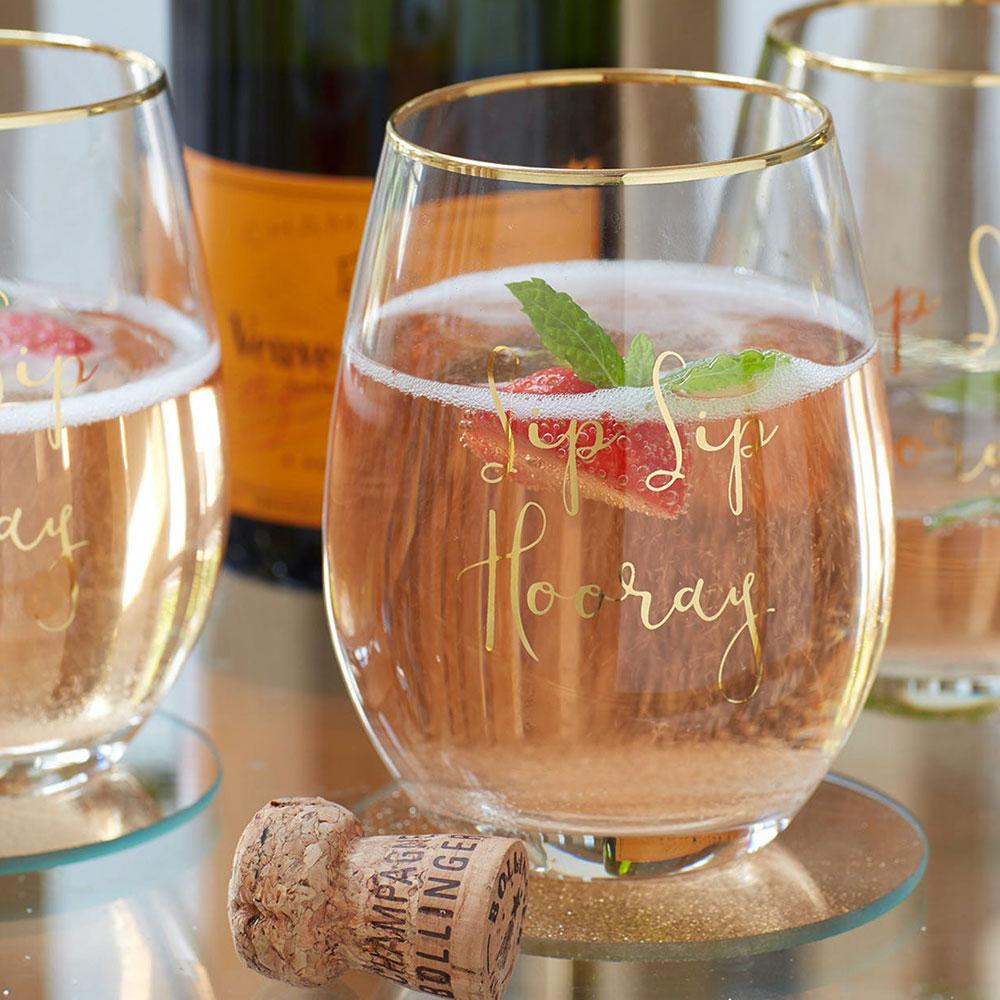 Ava & I Sip Sip Hooray Wine Glass - 590ml