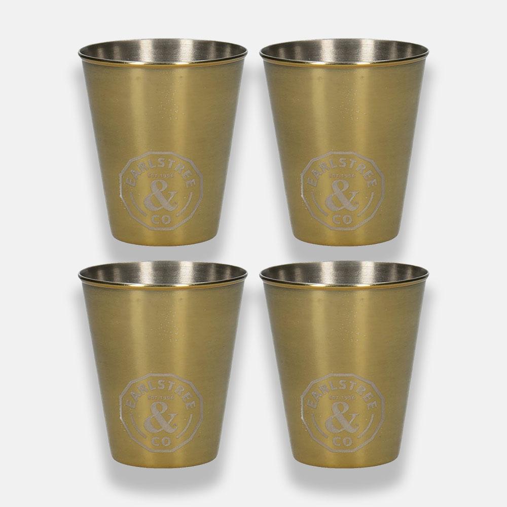 Earlstree & Co Steel Shot Glasses - Set of 4