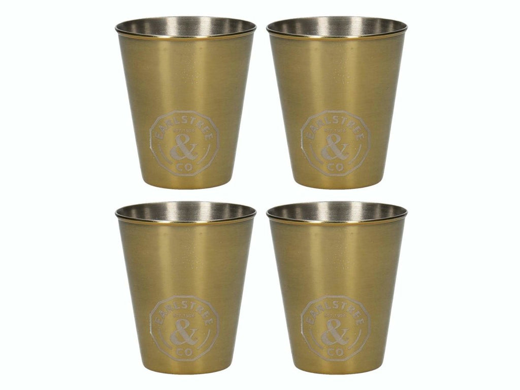 Earlstree & Co Steel Shot Glasses - Set of 4