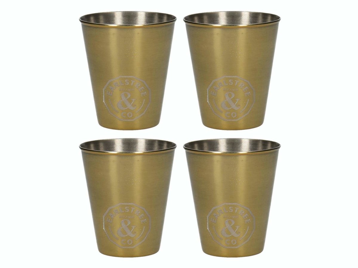Earlstree & Co Steel Shot Glasses - Set of 4