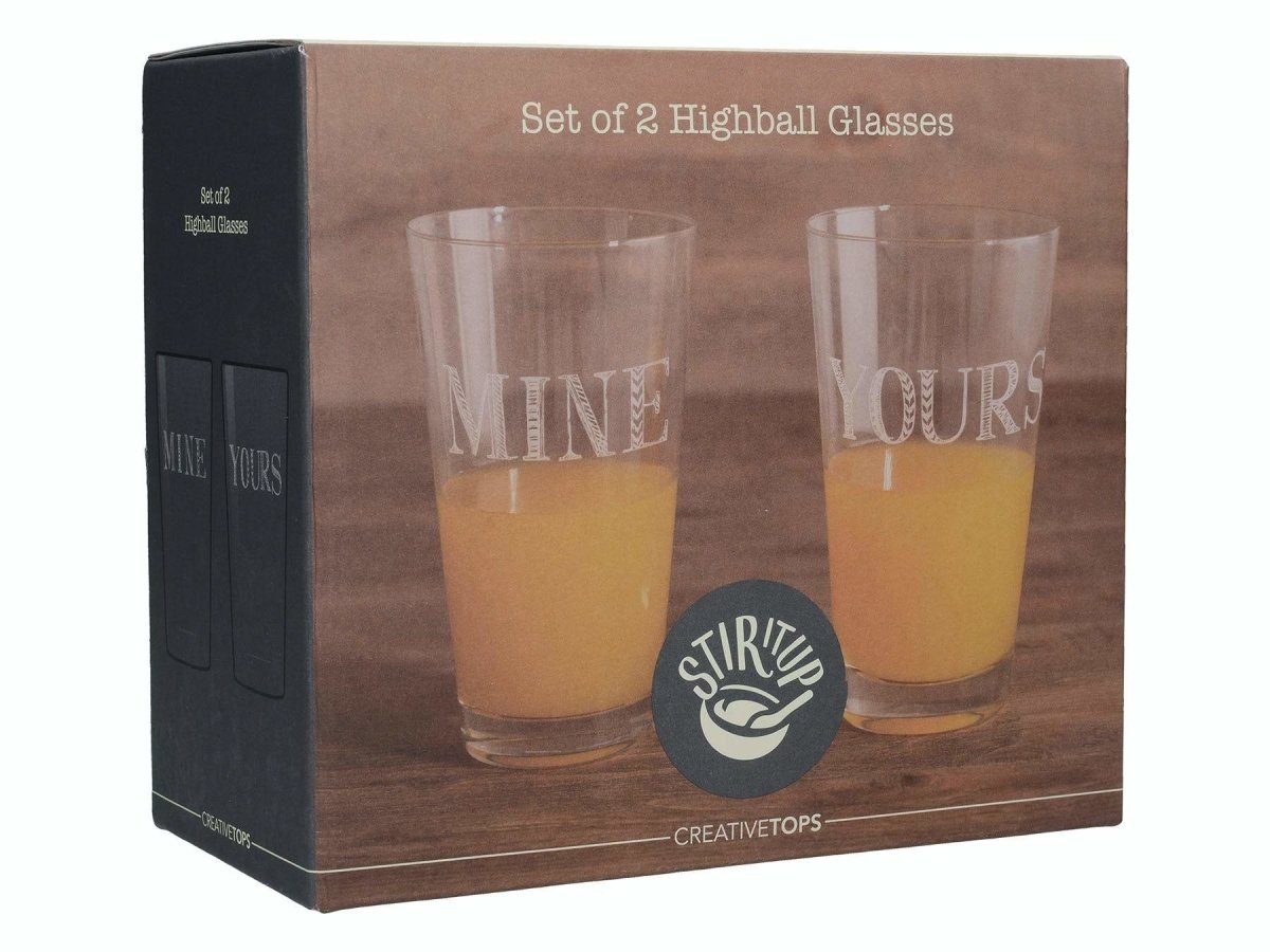 Stir It Up Mine & Yours Highball Glasses - Pair