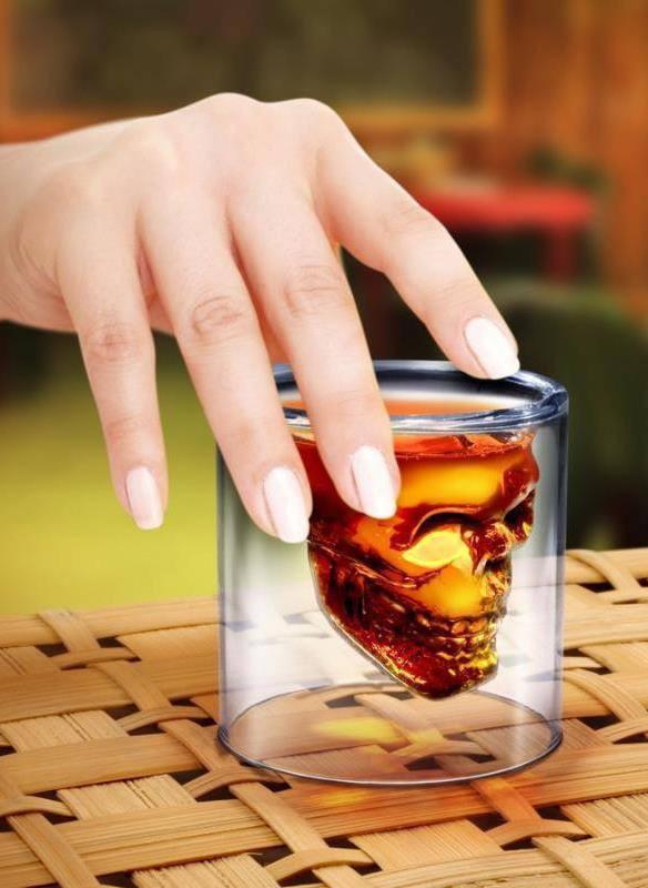 Doomed Skull Shot Glass
