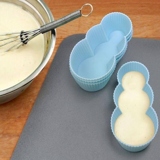 Frosted Snowman Cupcake Mould X 4