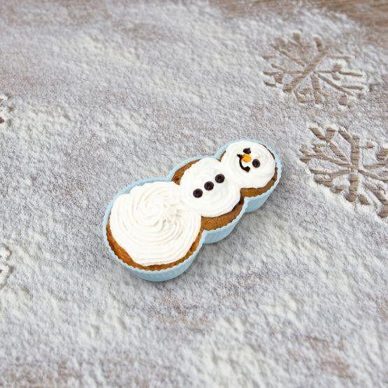 Frosted Snowman Cupcake Mould X 4