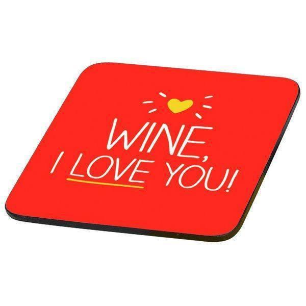 Wine I Love You Cork Coaster