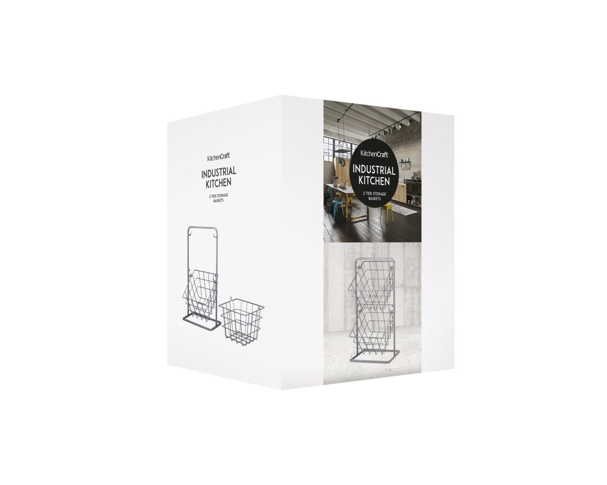 Industrial Kitchen Two-Tier Storage Baskets