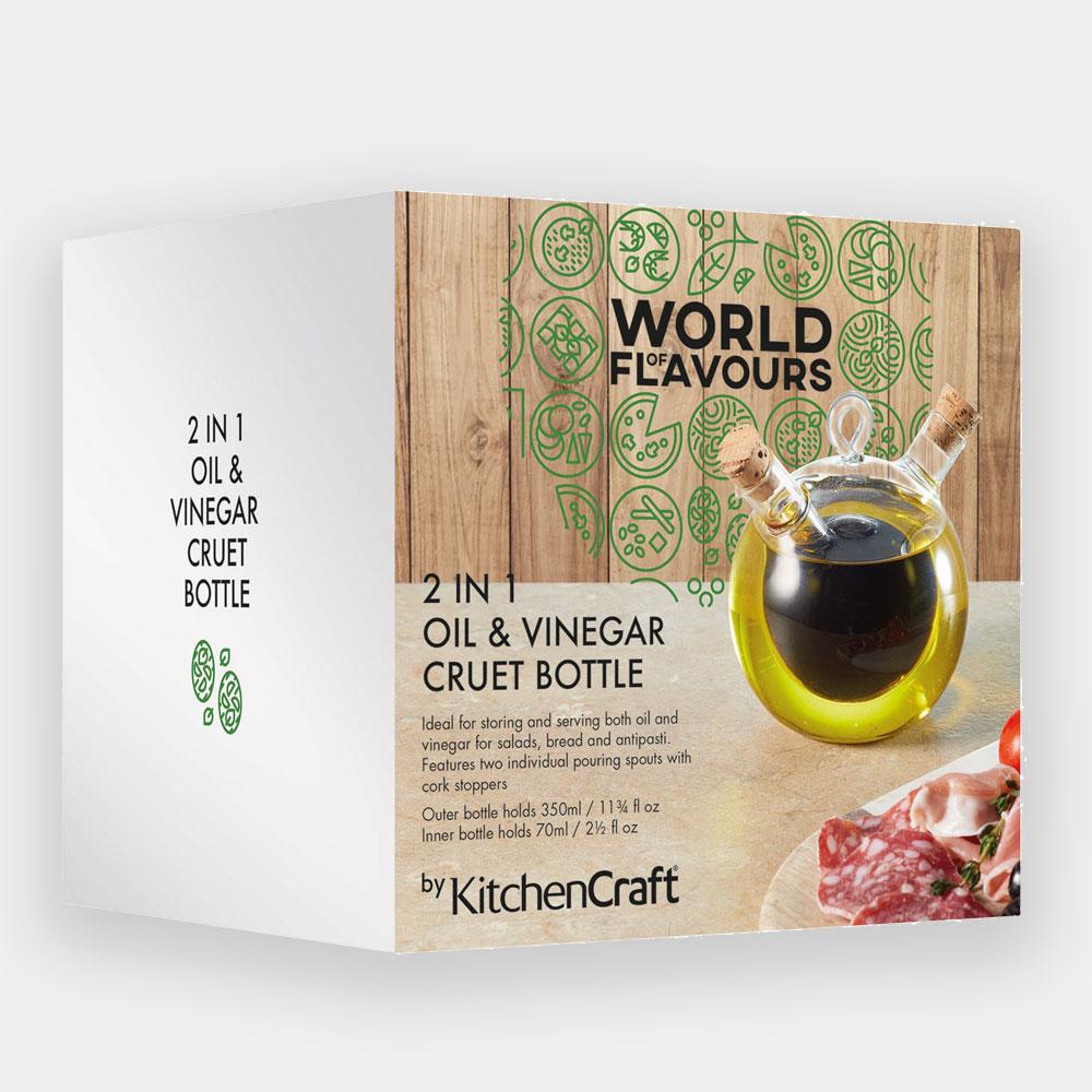 World of Flavours Dual Oil & Vinegar Bottle