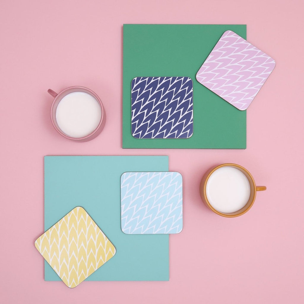 Leaf Drink Coasters Mint- Set Of 4