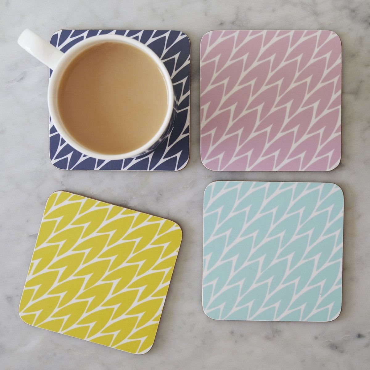 Leaf Drink Coasters Mint- Set Of 4
