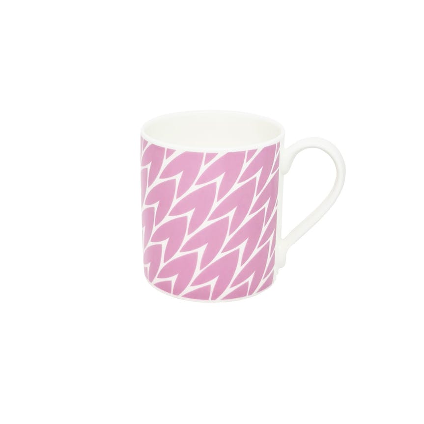 Leaf Large Bone China Mug - Pink