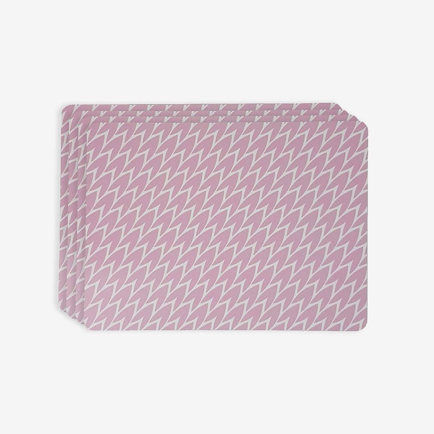Leaf Placemats Pink - Set Of 4