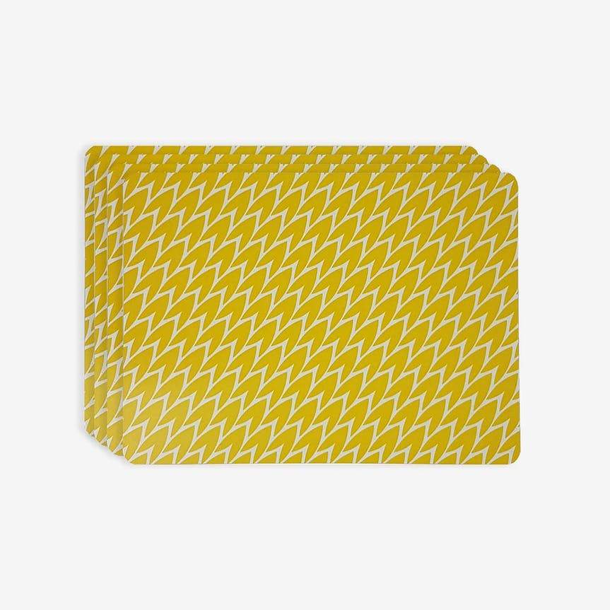 Leaf Placemats - Yellow, Set of 4