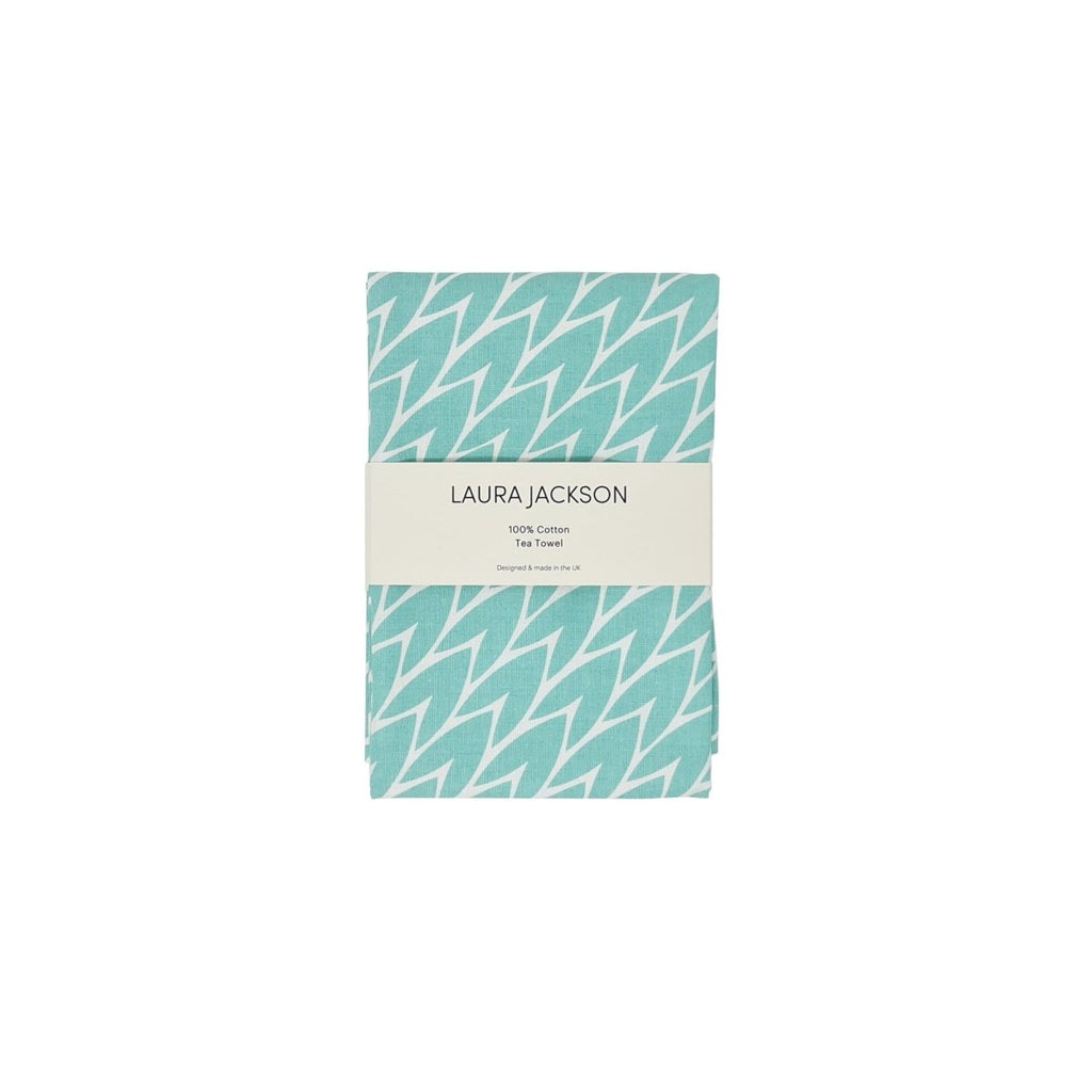 Leaf Cotton Tea Towel - Mint Green