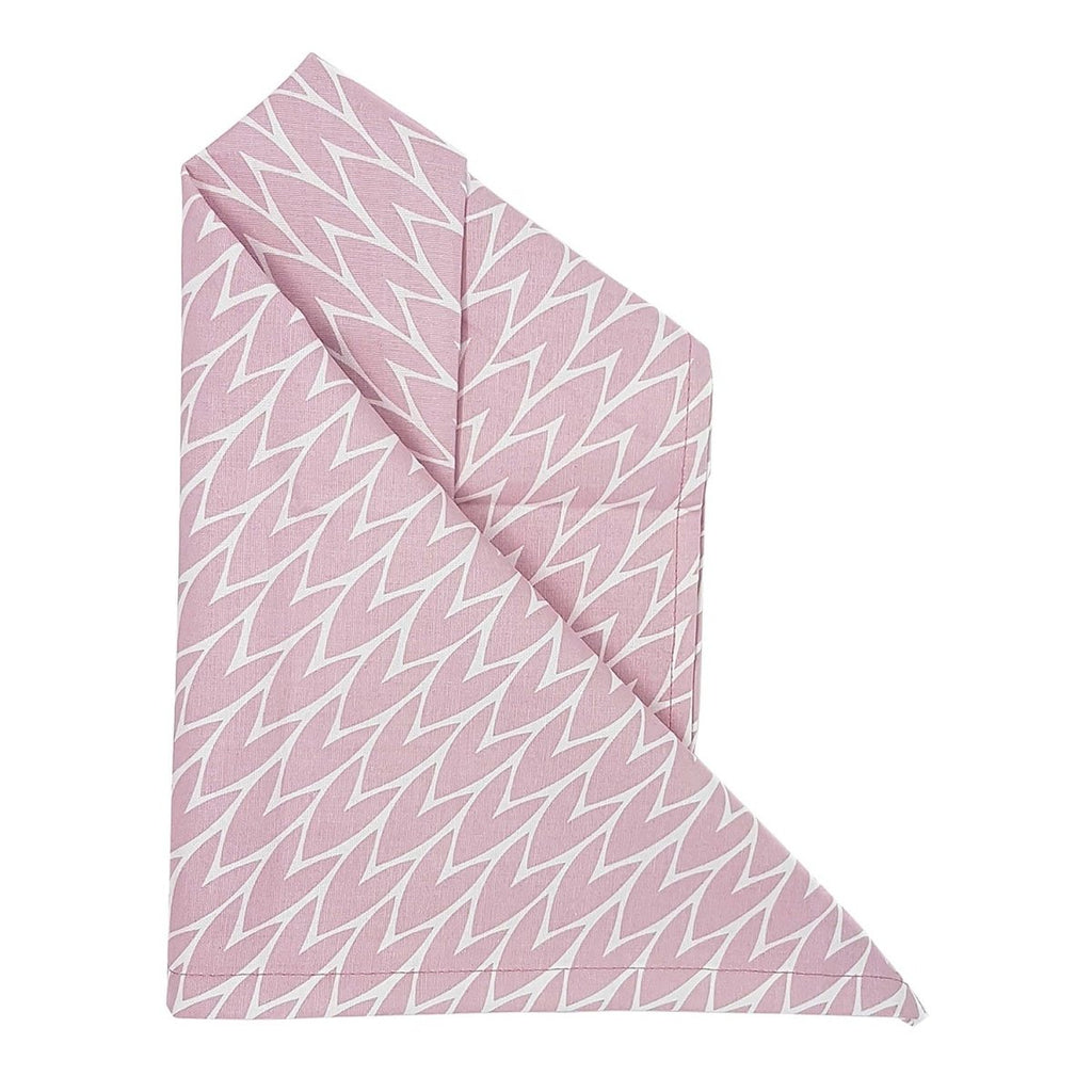 Leaf Cotton Tea Towel - Pink