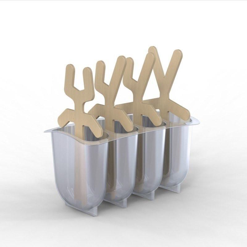 Lollypop Men Ice Lolly Moulds - Makes 4