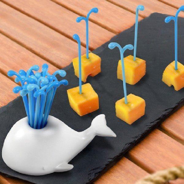 Moby Whale Party Picks - Set of 32