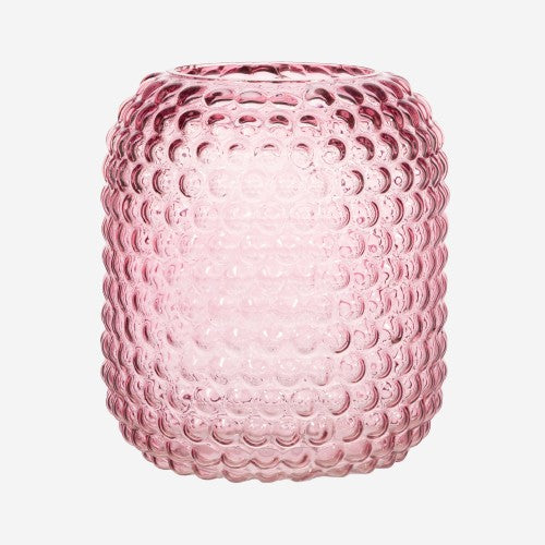 Glass Bobble Vase - Pink