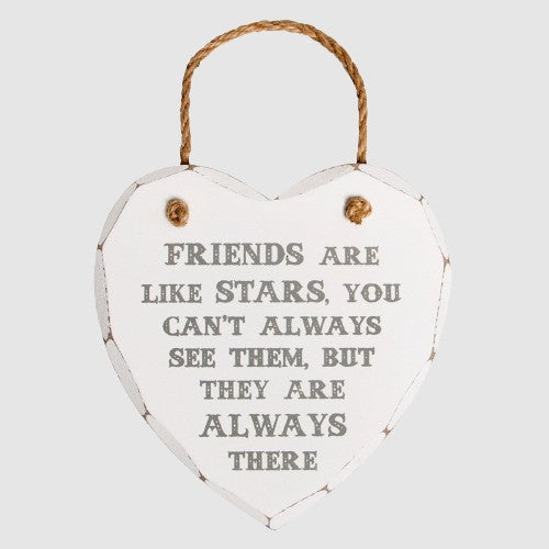 Friends Are Like Stars Heart Plaque
