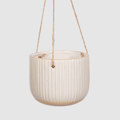 Grooved Hanging Planter