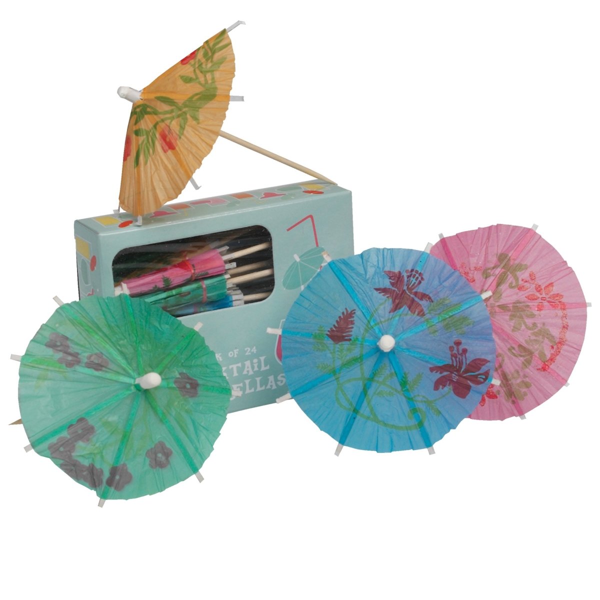Pack Of 24 Assorted Cocktail Umbrellas